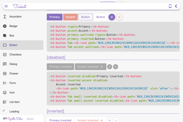 tinkiet, WebComponents